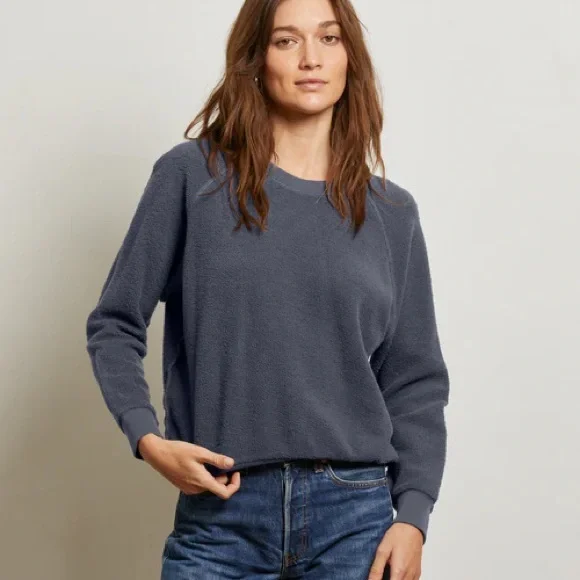 NWT Ziggy - Night - reverse fleece shrunken crew neck sweatshirt - Picture 1 of 10